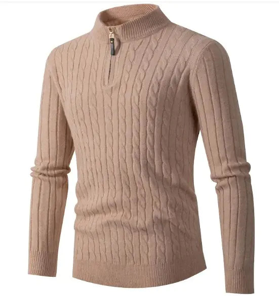 Cashmere Blend Sweater w/Zipper