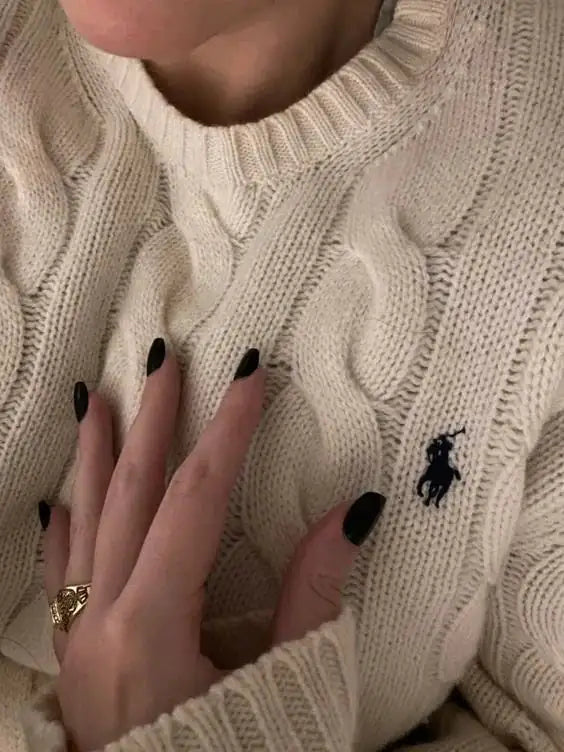 Cable-Knit Cotton Sweater