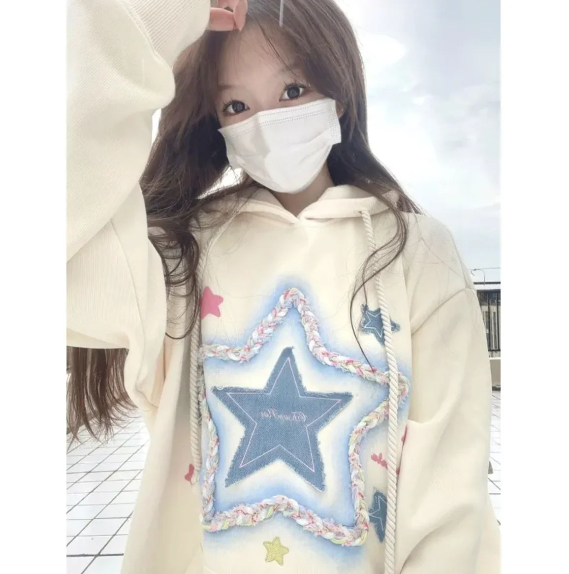 Cutelly embroidered Hooded Sweater