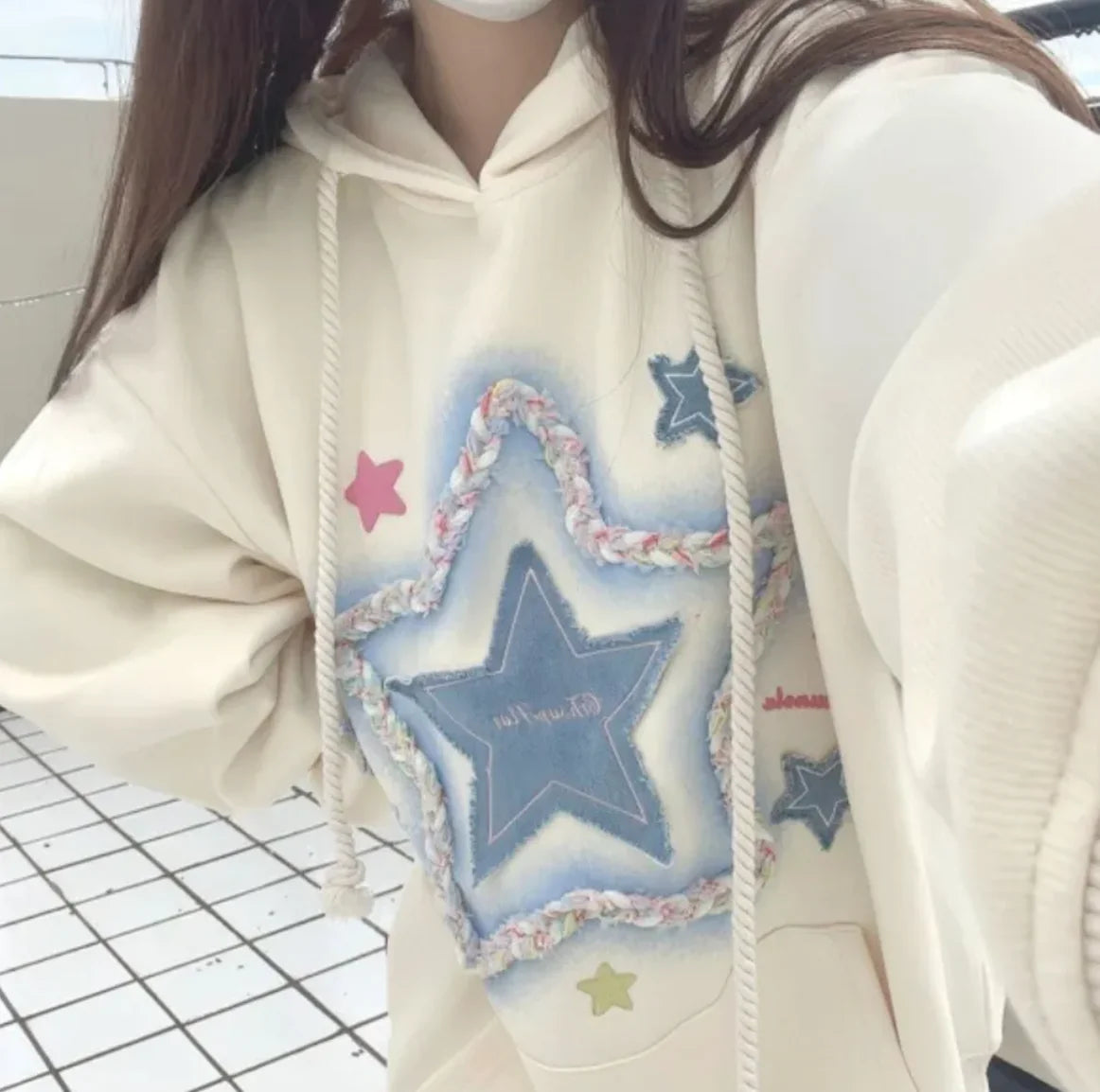 Cutelly embroidered Hooded Sweater