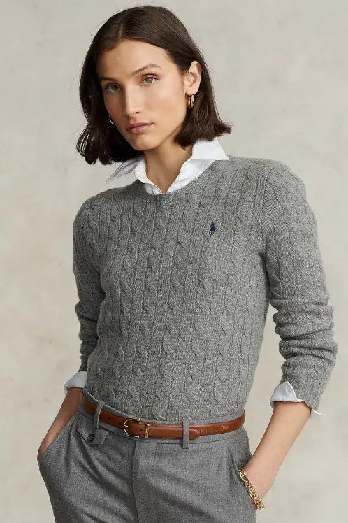 Cable-Knit Cotton Sweater