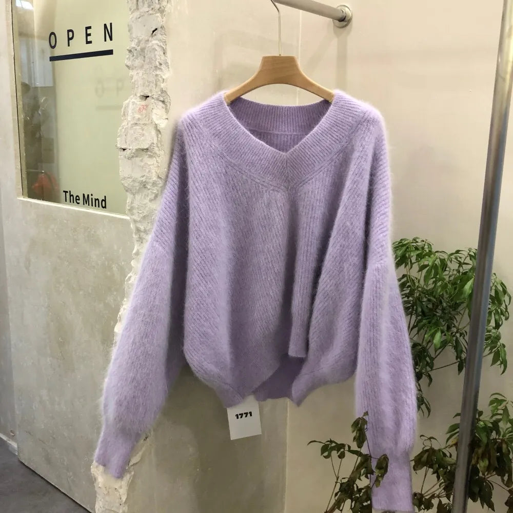 Mink Wool Knit Sweater