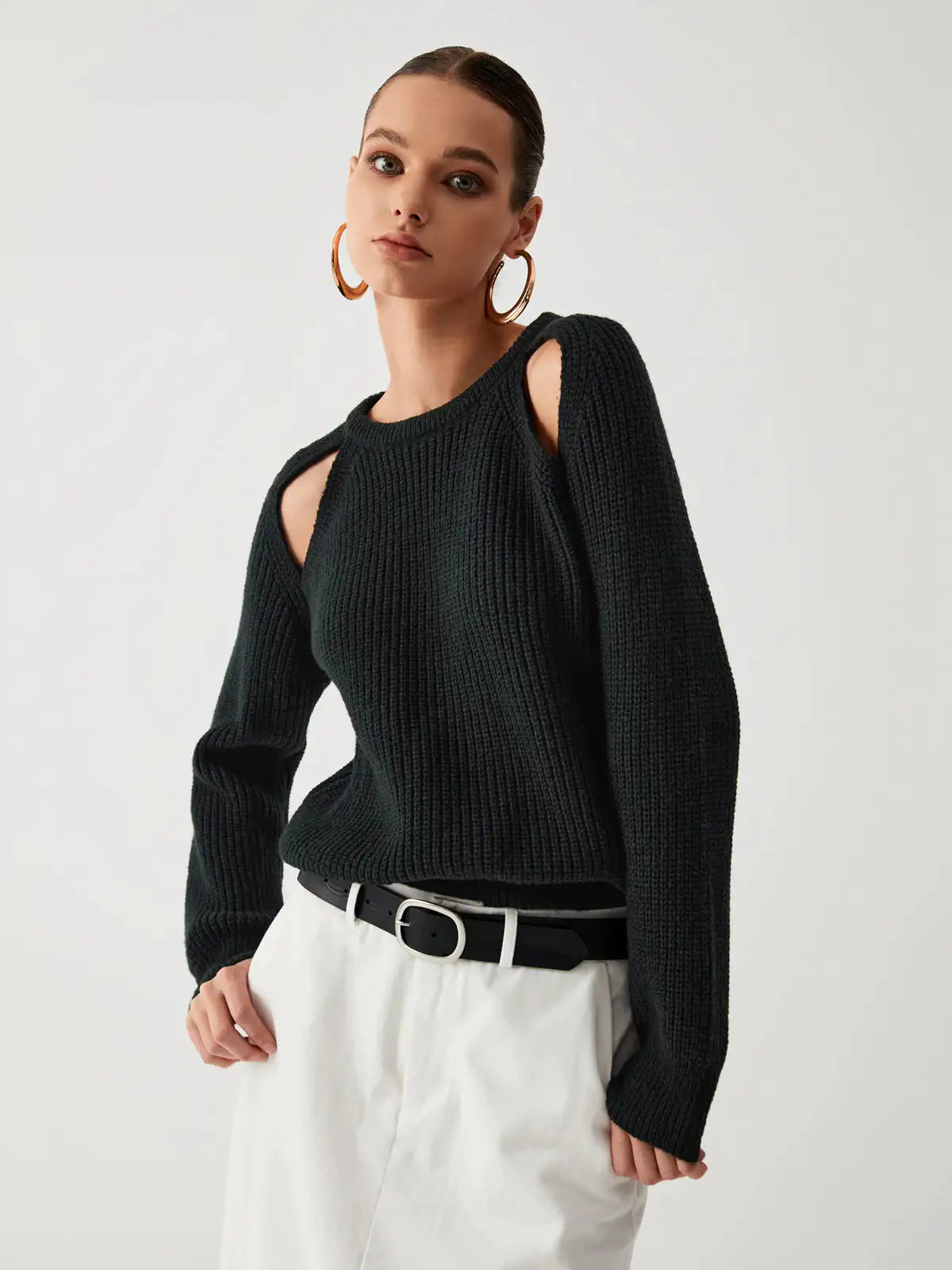 Sweater with Open Shoulders