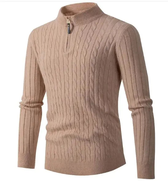 Cashmere Blend Sweater w/Zipper