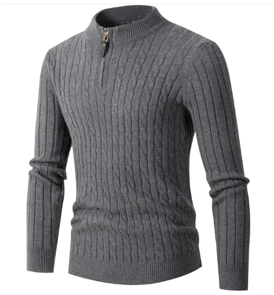 Cashmere Blend Sweater w/Zipper