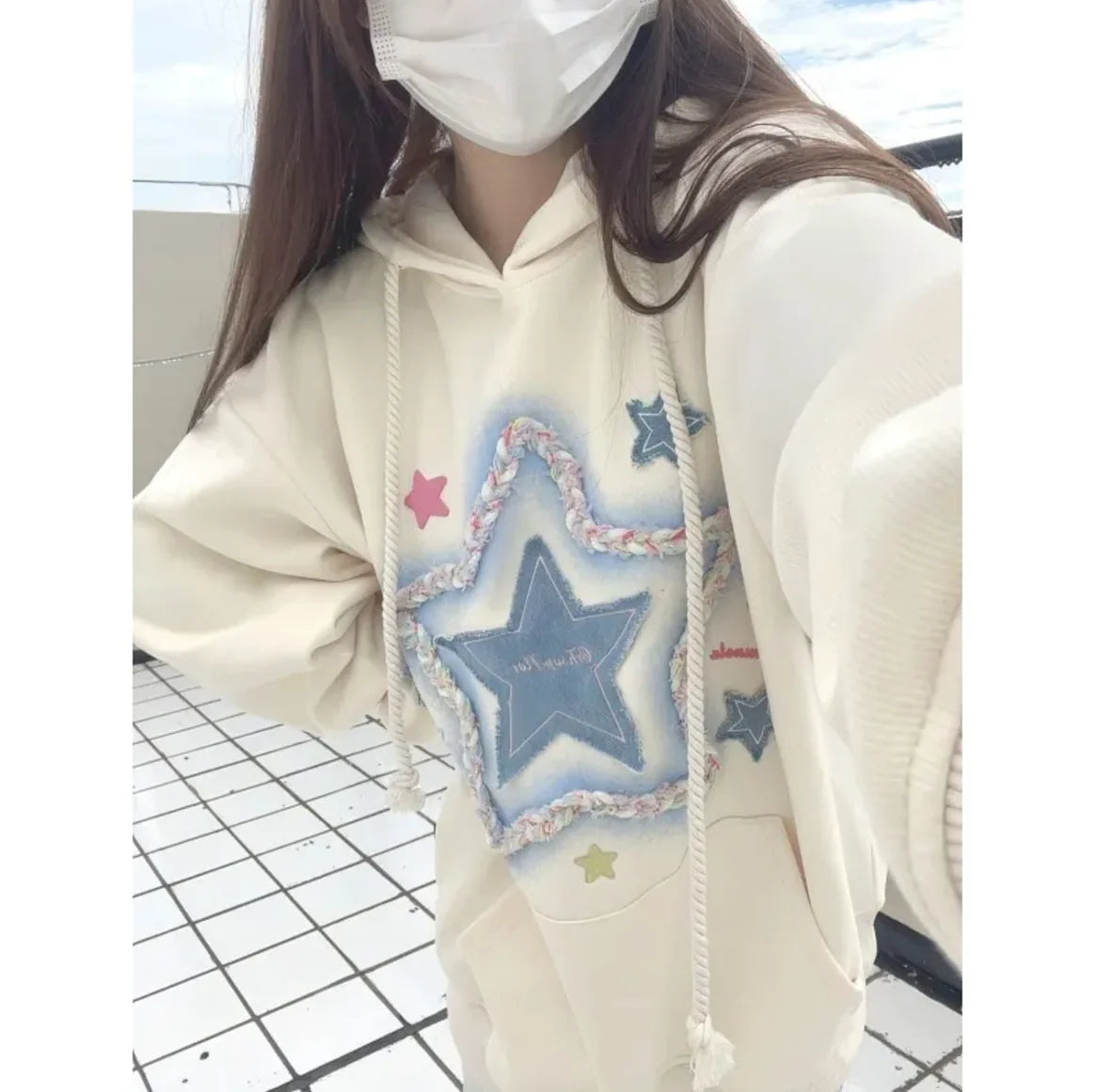 Cutelly embroidered Hooded Sweater