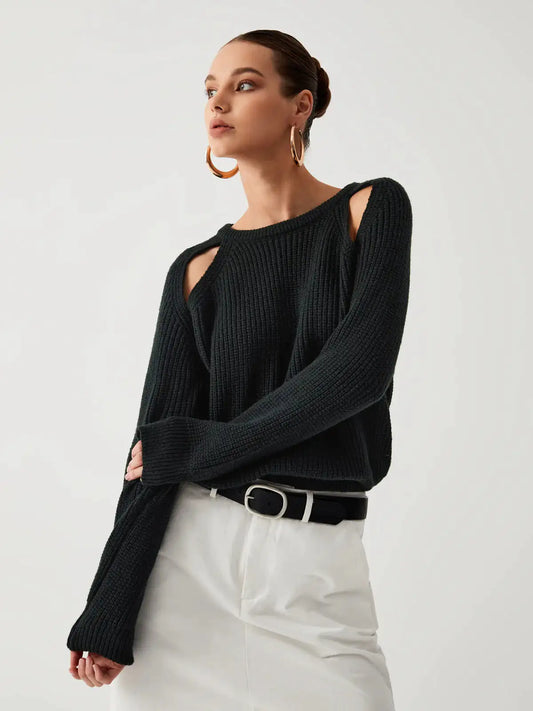 Sweater with Open Shoulders