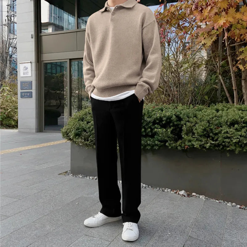 Men's Autumn Loose Lapel Sweater