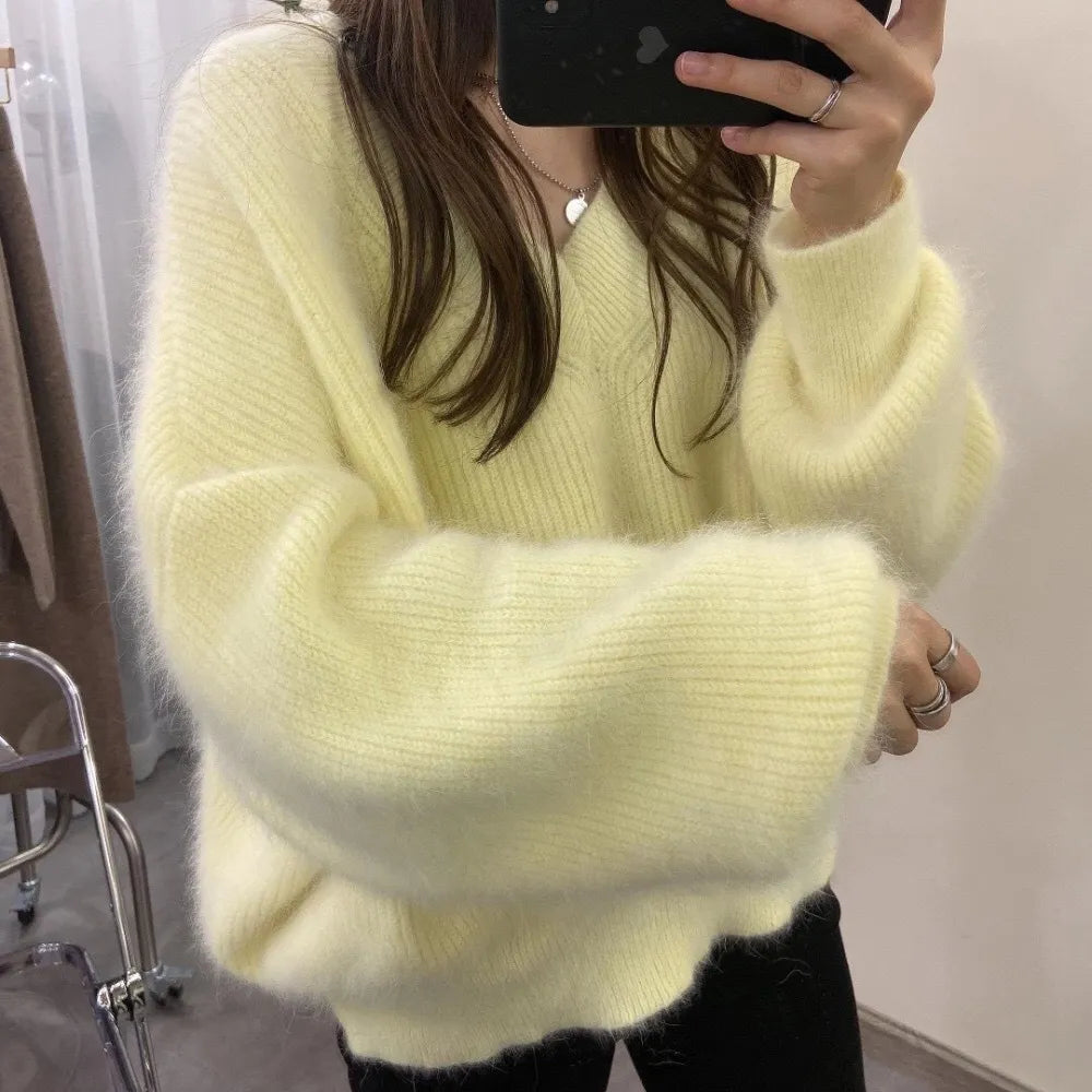 Mink Wool Knit Sweater