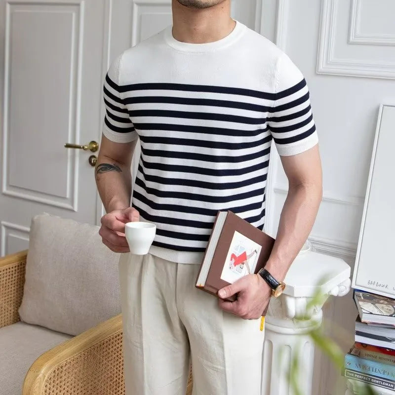 Men's Striped Short Sleeve T-Shirt