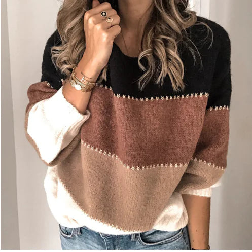 Women's Sweater With Half-high Collar