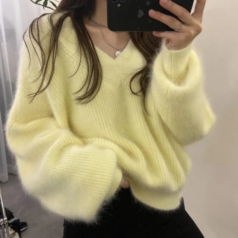 Mink Wool Knit Sweater