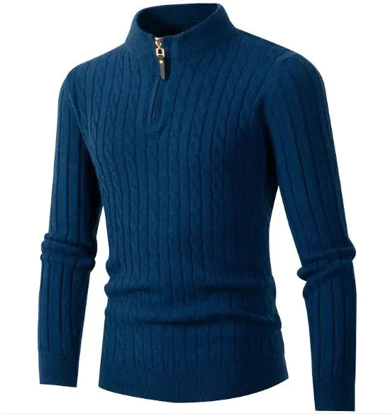 Cashmere Blend Sweater w/Zipper